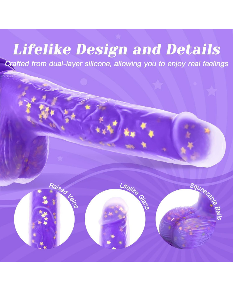 Vibrador 25cm Realista Empuje Jelivoy Tracys Calor y Realismo Punto G