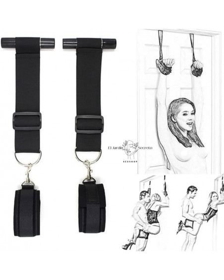 Arnés Columpio Sexual para Puerta BDSM con Esposas Juguete Posiciones Sexuales