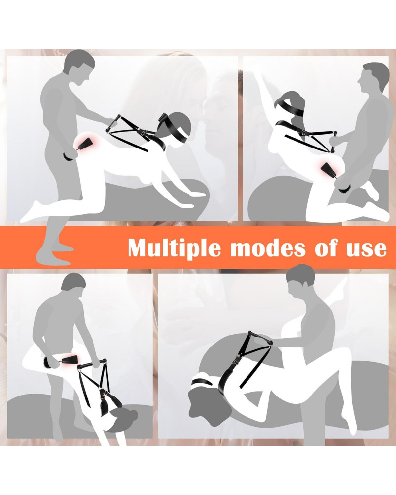 Kit Bondage BDSM Premium Arnés Estilo Perrito y Sujeción de Cama