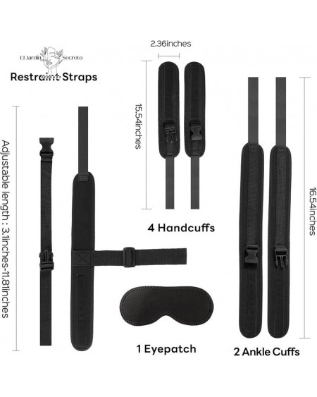 Kit Bondage BDSM Esposas de Cuello, Muñecas y Muslos