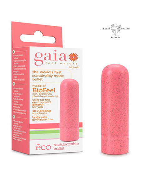 Bala Vibrador Biodegradable Eco Rechargeable Bullet Coral Blush