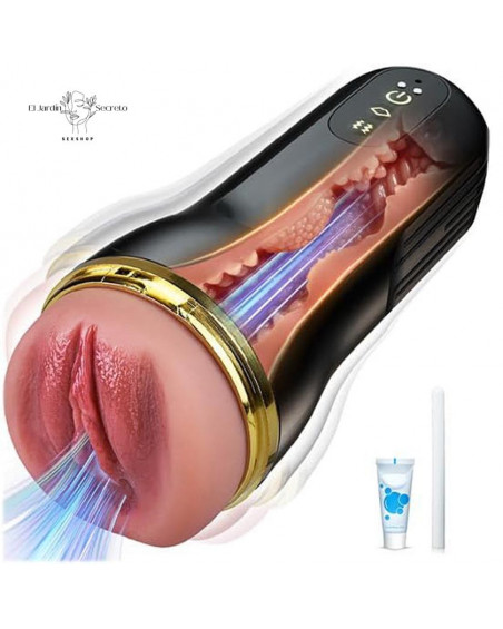 Masturbador Vibrador y Succión para Pene Masculino Automático Realista