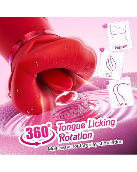 Succionador vibrador para tu Clítoris con Lengua y Control App