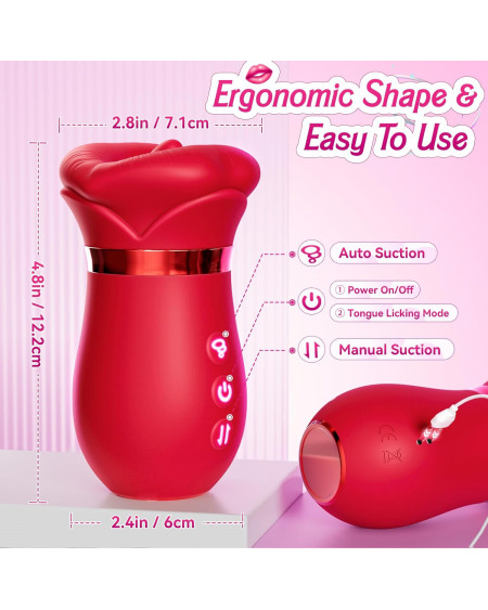 Succionador vibrador para tu Clítoris con Lengua y Control App