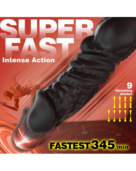 🔥 Masajeador de Próstata Masculino 6-en-1 Empuje Rápido y Anillo