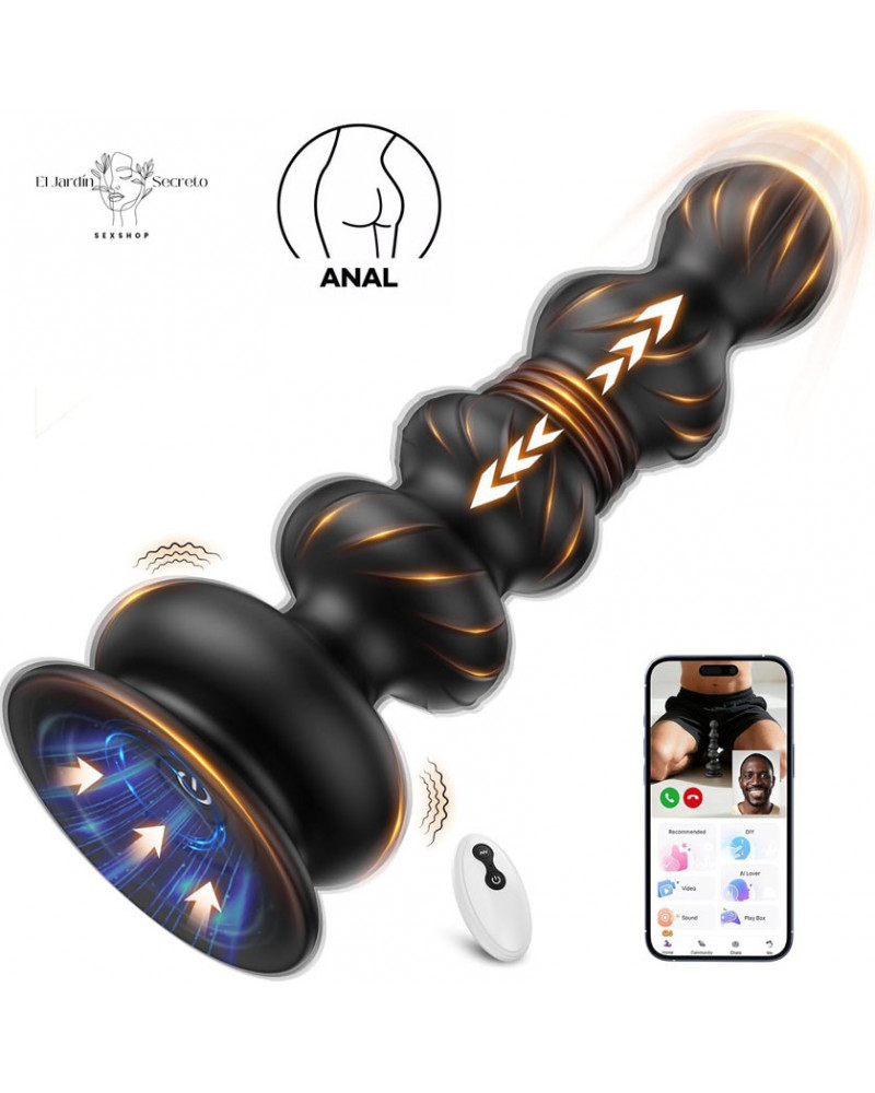 Vibrador de Próstata Plug Anal Pro Empuje, Vibración y App Control