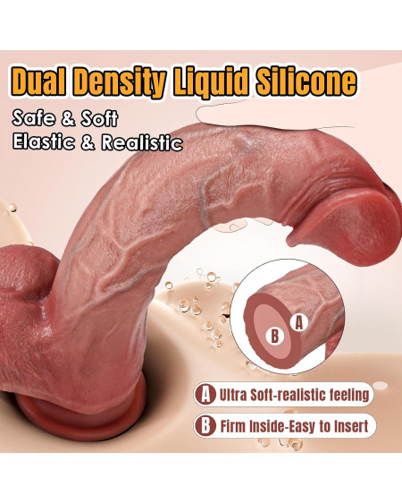 🍆 Dildo Realista 26cm con Ventosa ¡Envío Discreto México!