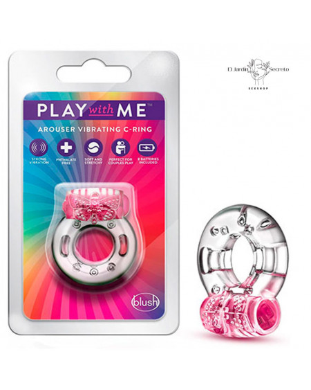 Anillo Vibrador Para Pene con estimulador Clítoris Arouser Vibrating C-Ring Pink Blush