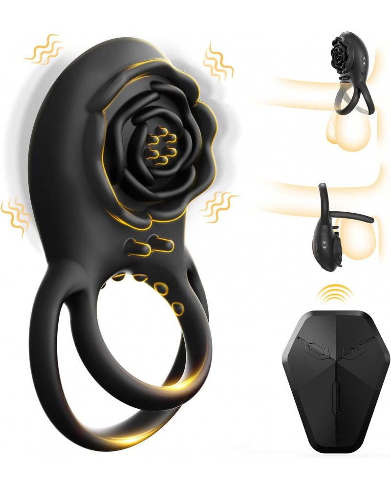 Anillo de Pene Vibrador Clítoris para Parejas 8 Modos de Placer