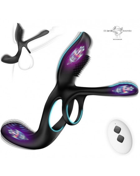 Anillo Vibrador Pene y Testiculos 3 en 1: Triple Placer Clítoris y Punto P