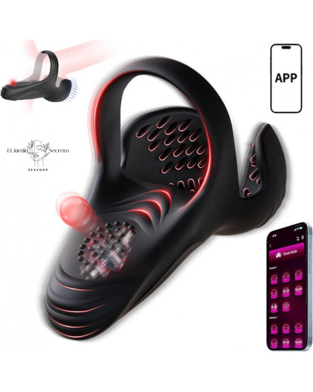Anillo Vibrador Pene y Testículos App: Doble Estimulación Pene y Testículos