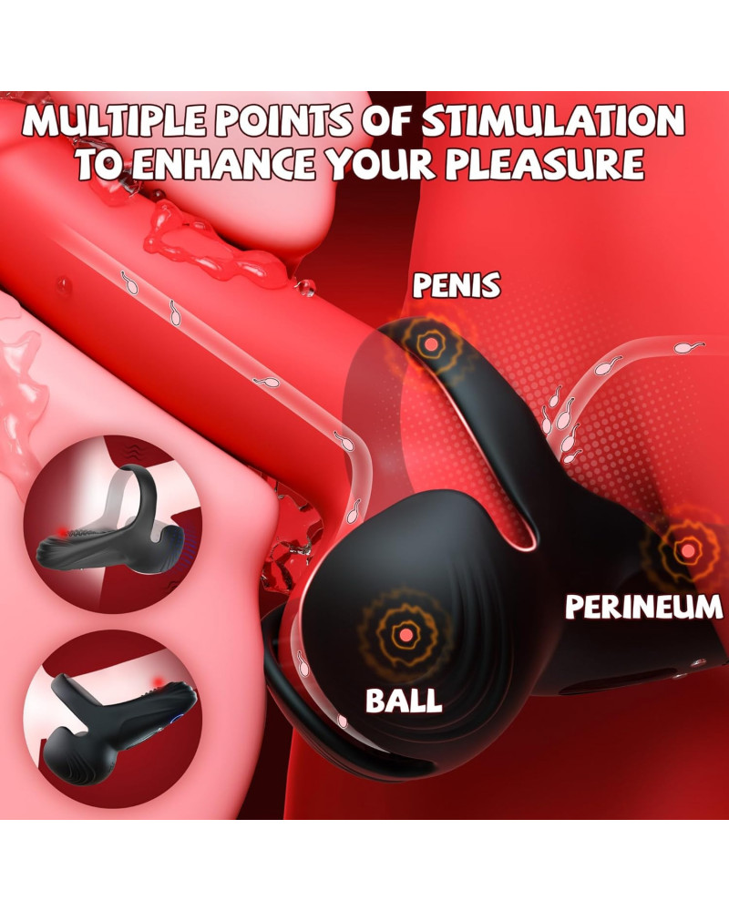 Anillo Vibrador Pene y Testículos App: Doble Estimulación Pene y Testículos