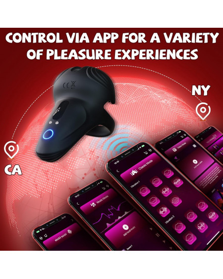 🔥 Anillo Vibrador Pene App Control Pene y Testículos