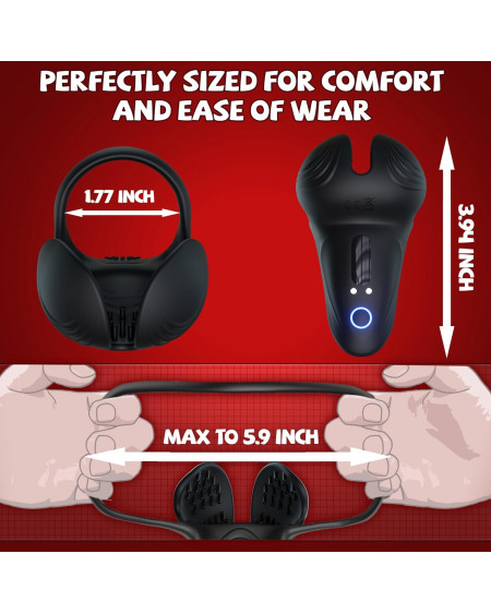 🔥 Anillo Vibrador Pene App Control Pene y Testículos