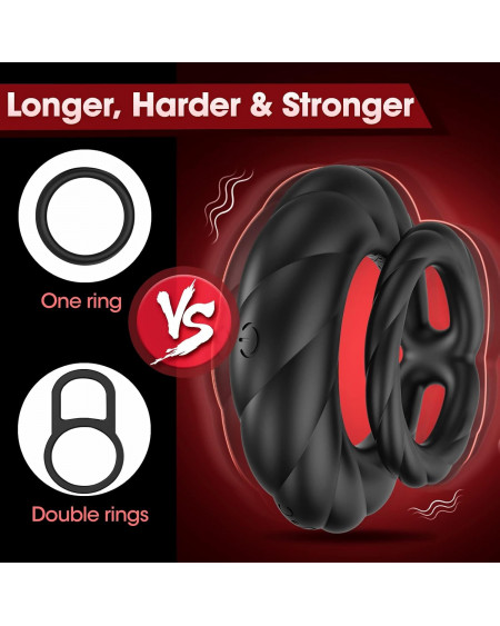 🍌 Anillo Vibrador de Pene Doble con App - ¡Erecciones de Hierro! 🚀
