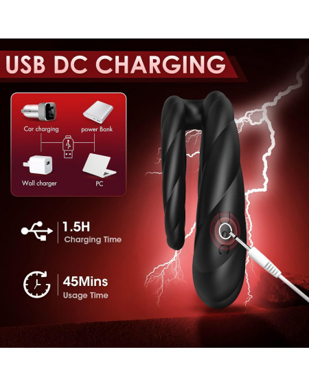 🍌 Anillo Vibrador de Pene Doble con App - ¡Erecciones de Hierro! 🚀