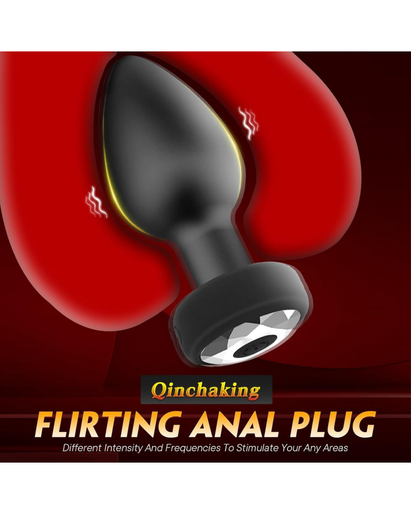 Plug Anal Vibrador 19cm Control Remoto Masajeador de Próstata Punto P