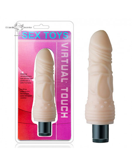 Vibrador Realista 20cm Multivelocidad Pene de TPE con Venas