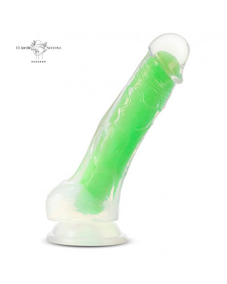 Dildo 20cm Fluorescente Realista verde Glow in the Dark Paradise Blush