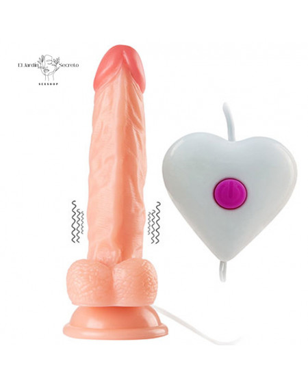 Vibrador 19cm Realista con Base de Succión Ultra Realistic Vibrating Dildo