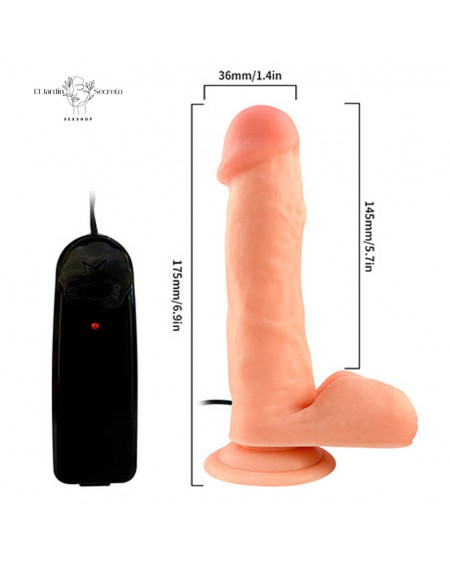 Vibrador 17cm Realista con Base de Succión Vibrador Punto G