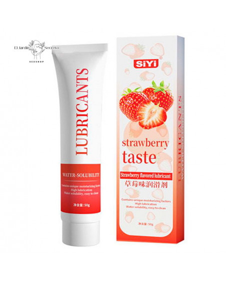 Lubricante Base Agua Sabor Fresa Lub Taste of Strawberry Siyi