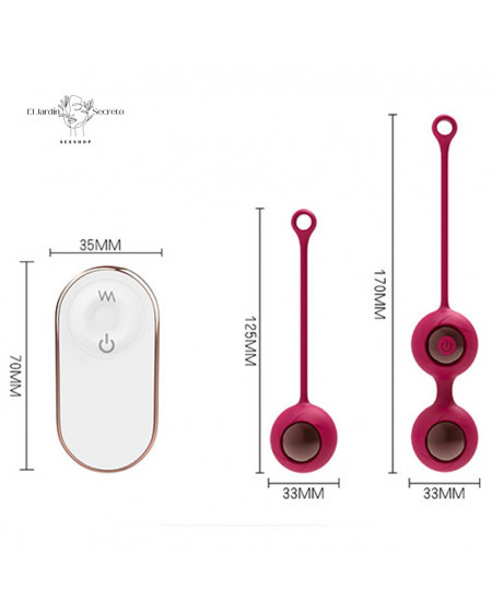 Kit Bolas Kegel con vibración control remoto Pearl RCT S-Hande