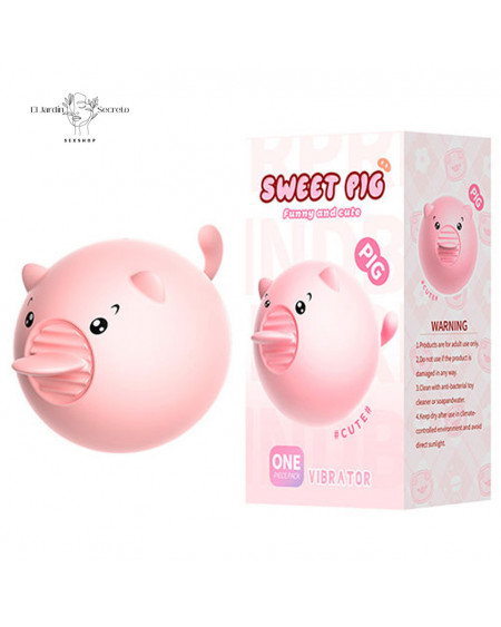 Cerdito Vibrador para Clítoris con Lengueteo Licking Pig Pink Lilo