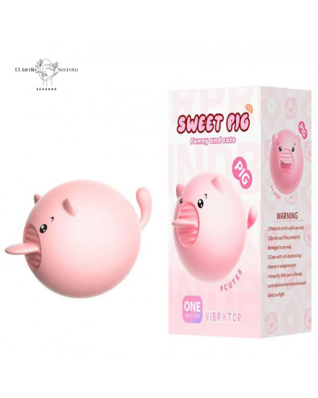 Cerdito Vibrador para Clítoris con Lengueteo Licking Pig Pink Lilo