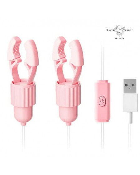 Pinzas con vibración para Pezón BDSM Pink Rabbit Nipple Clip Lilo