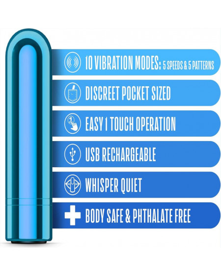 Mini Bala Vibrador Estimulador de clítoris Kool Vibes Blueberry