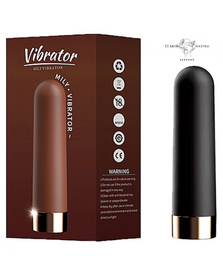 Bala Vibrador 8 cm Clítoris y Vagina Mily Black Lilo
