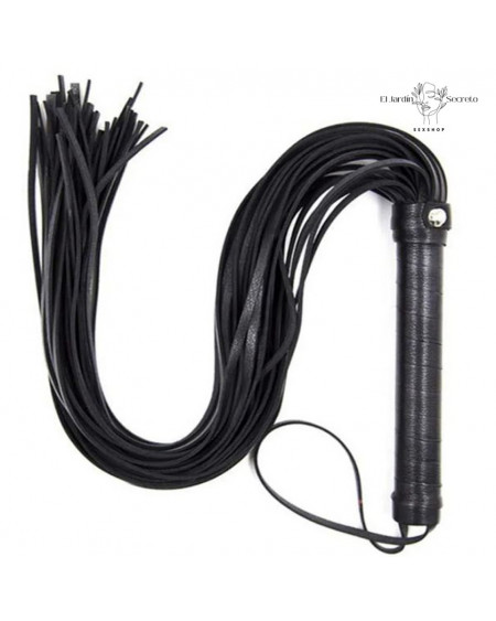 Látigo de tiras Negro de 40 cm Juegos Sometimiento BDSM