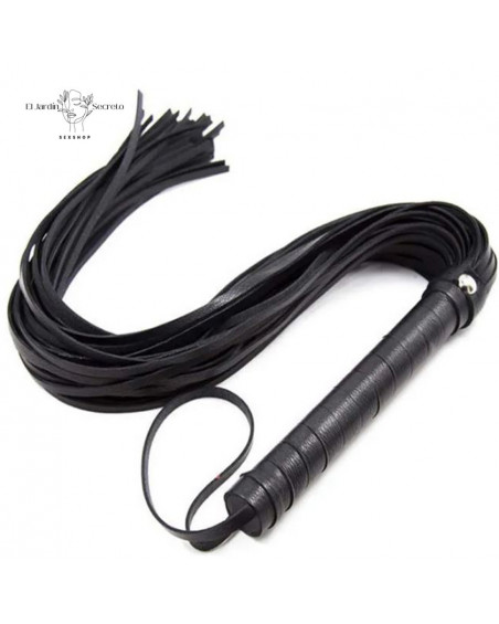 Látigo de tiras Negro de 40 cm Juegos Sometimiento BDSM