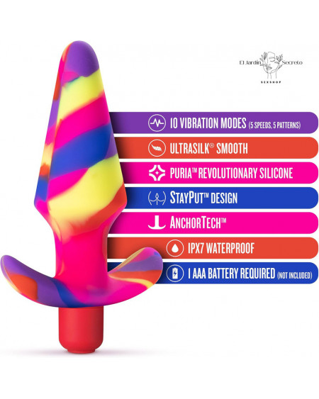 Plug Anal con Vibración 12cm Free Spirit Scarlet Blush Novelties