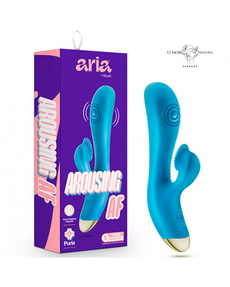 Vibrador 20cm Conejo para Punto g y clítoris Arousin AF Blue Blush Novelties