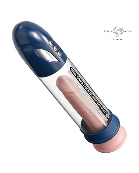 Bomba de Succión eléctrica para pene Max Boost Pro Flow Blue Pipedream