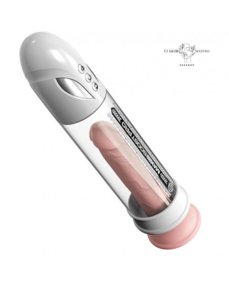 Bomba de Succión eléctrica para pene Max Boost Pro Flow White Pipedream
