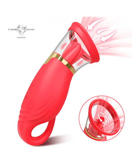 Lengua Vibrador y succionador para clítoris Monica Licking Vibrator Pink Sex Toys