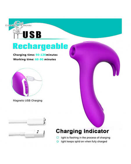 Vibrador y Succionador de Clítoris Martillo Magico Chloé Pink Sex Toys