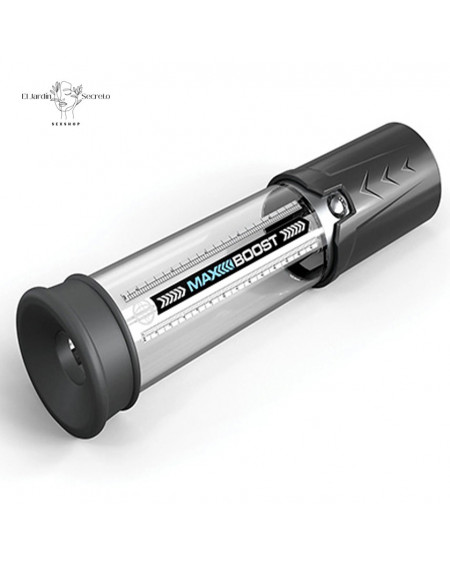 Bomba de Succión para pene Max Boost Black Clear Pipedream