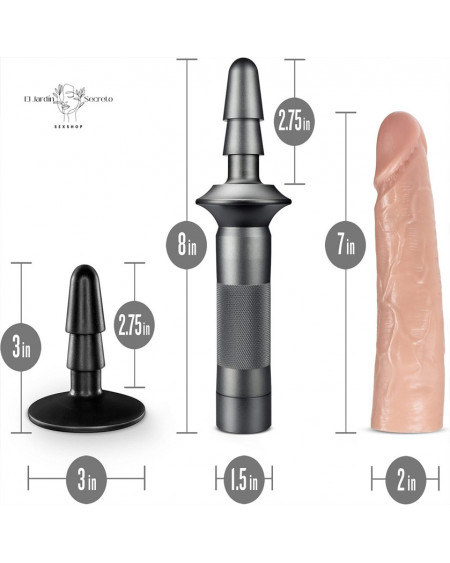 Dildo Consolador 20cm con mago de Aluminio Karbonite Vanilla Blush Novelties