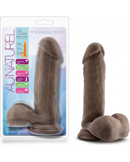 Dildo Consolador 20cm Chocolate Sensa Feel Dildo Blush Novelties
