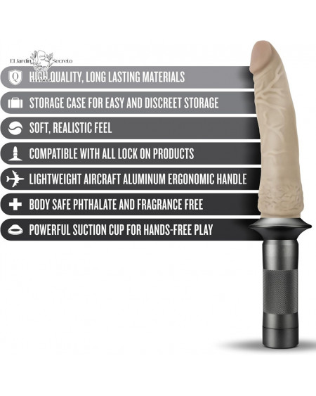 Dildo Consolador 20cm con mago de Aluminio Karbonite Mocha Blush Novelties