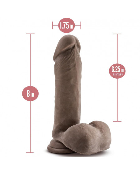 Dildo Consolador 20cm Chocolate Sensa Feel Dildo Blush Novelties