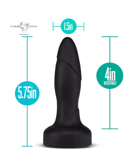 Plug Anal 15 cm con giro y Vibración Drive Plug Black Blush