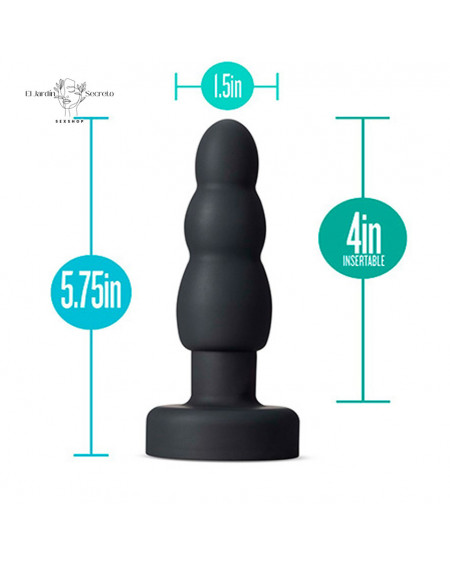 Plug Anal Bulbo 15 cm con giro y Vibración Propel Plug Black Blush