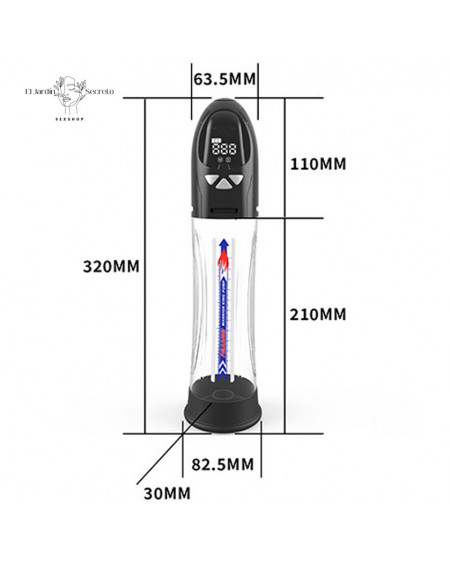 Bomba de Succión para pene agua LCD Passion Pump Rechargeable