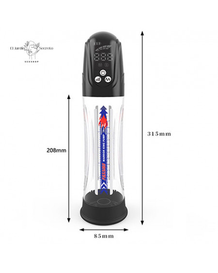 Bomba de Succión pene agua LCD Think Bigger Bath Pump Rechargeable