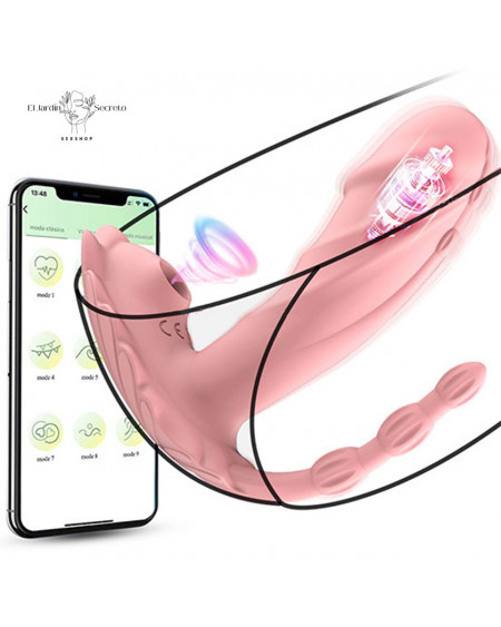 Vibrador Realista triple Punto G Clítoris y Vibrador Anal Raffish Seashell